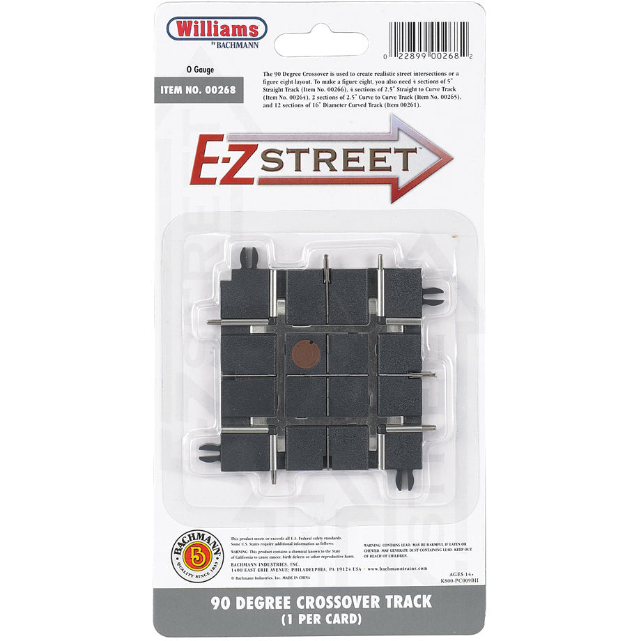 Bachmann E-Z Street® 90 Degree Crossover Track (1/Card)