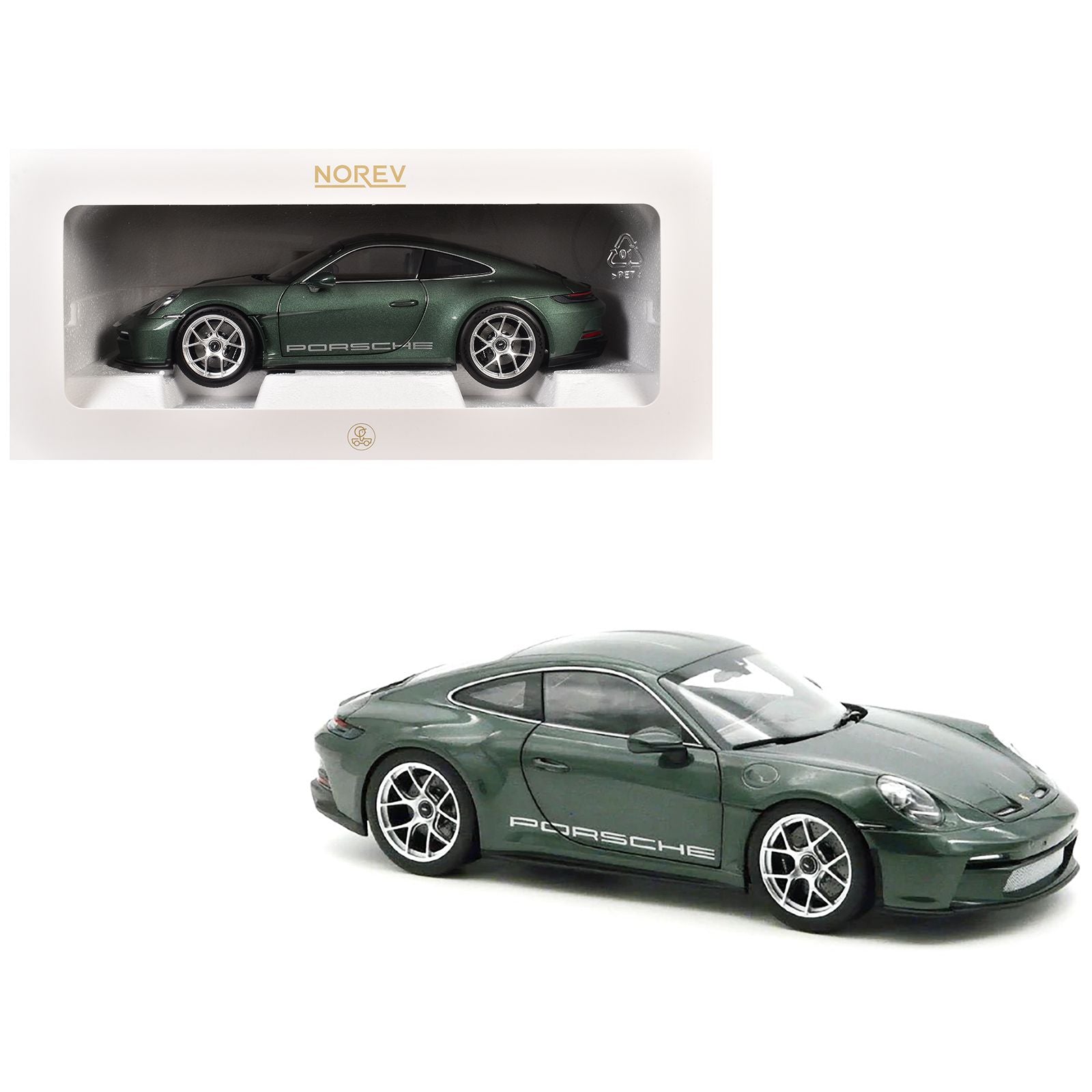 2023 Porsche 911 S/T Malachite Green Metallic 1/18 Diecast Model
