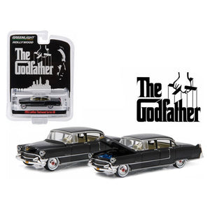 1955 Cadillac Fleetwood Series 60 Black "The Godfather" (1972) Movie "Hollywood Series" Release 14 1/64 Diecast Model Car by Greenlight