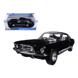 1967 Ford Mustang GTA Fastback Black "Special Edition" 1/18 Diecast Model Car by Maisto