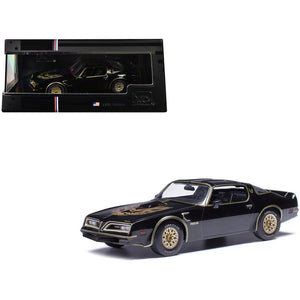 1977 Pontiac Trans Am Starlight Black with Hood Graphics 1/43 Diecast Model by IXO Models