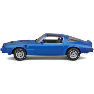 1978 Pontiac Firebird Trans Am Blue Metallic with Hood Graphics "Special Edition" Series 1/18 Diecast Model Car by Maisto