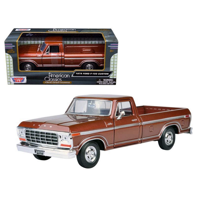 ミニカー MOTORMAX 1/24 1979 FORD F-150 BROWN Motormax 1979 Ford F-150 Pickup Truck Brown 1/24 Diecast