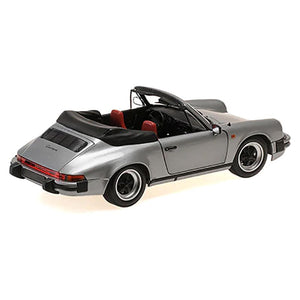 1983 Porsche 911 Carrera Cabriolet 3.2 Gray Metallic 1/18 Diecast Model Car by Minichamps