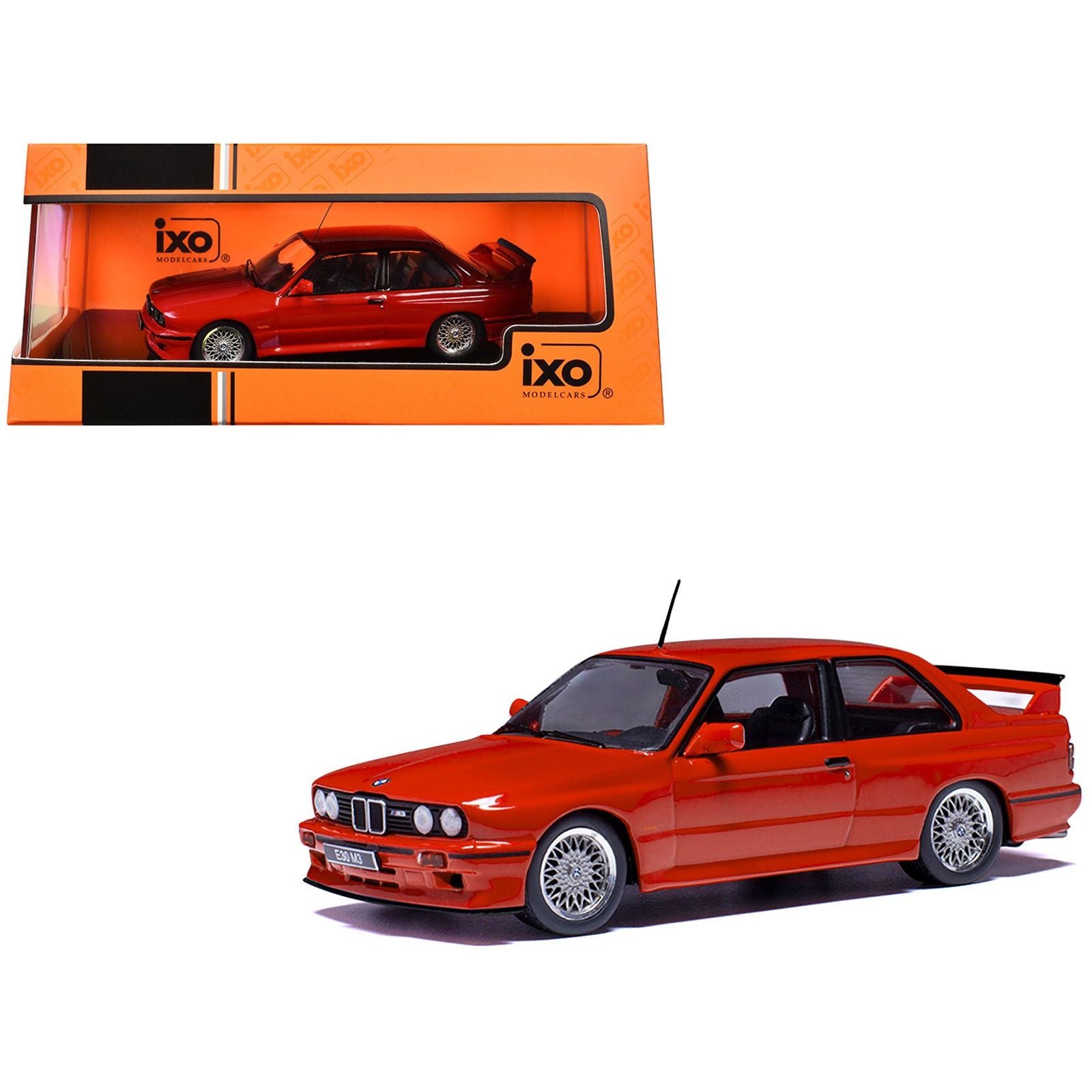 1990 BMW M3 Sport Evolution Red 1/43 Diecast Model by IXO Models