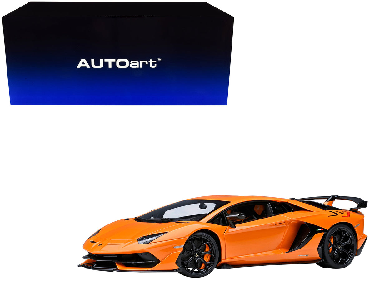 Lamborghini Aventador SVJ Arancio Atlas Pearl Orange 1/18 Model Car by