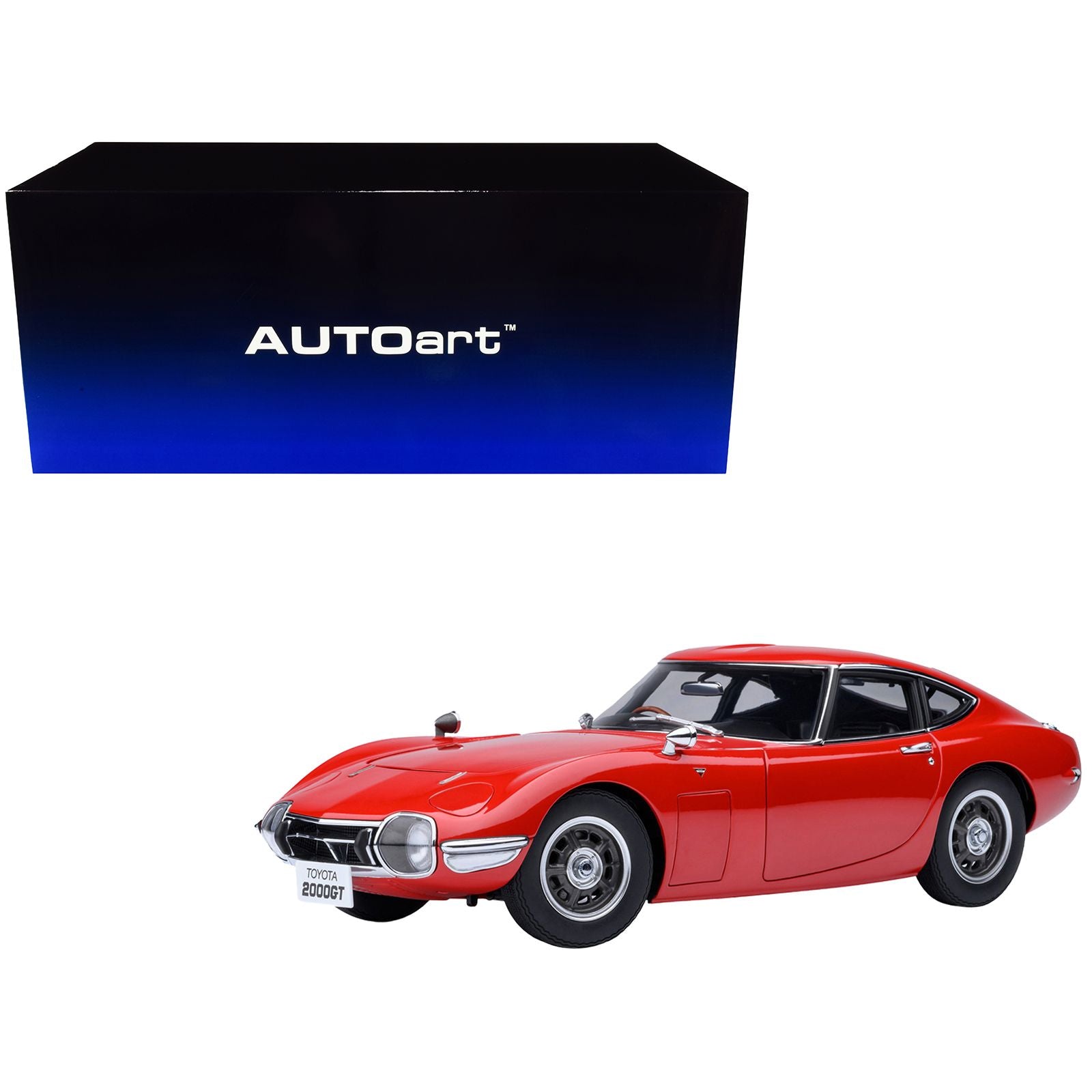 1967 Toyota 2000GT RHD (Right Hand Drive) Red 1/18 Model Car by