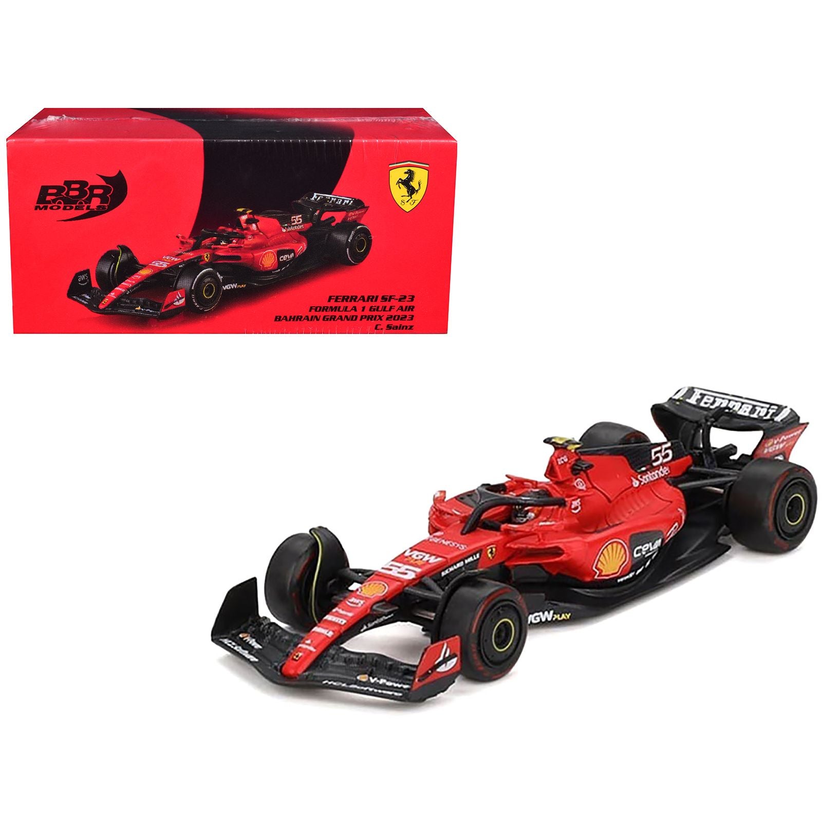 Ferrari SF-23 #55 Carlos Sainz Formula One F1 1/64 Diecast Model