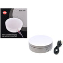 Mini Turntable Rotating Display Stand 4.75" with White Base for 1/64 Scale Model Cars