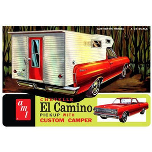 AMT 1965 CHEVY EL CAMINO W/CAMPER 1/25 SCALE MODEL KIT