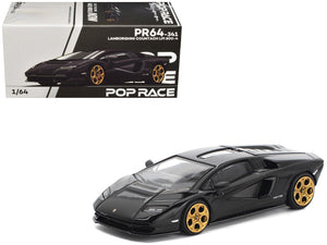 Lamborghini Countach LPI 800-4 Deep Black 1/64 Diecast Model Car by Pop Race