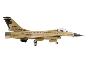 Lockheed F-16A Fighting Falcon Fighter Aircraft "85-1565 Golden Bat Viper 185 ARW Iowa ANG Squadron 50th Anniversary" (2022) United States Air Force "Air Power Series" 1/72 Diecast Model by Hobby Master