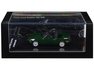 Mazda MX-5 Miata (NA) Convertible British Racing Green 1/64 Diecast Model Car by MotorHelix