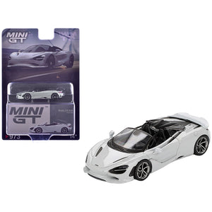 McLaren 750S Spider Cirrus Gray Limited Edition 1/64 Diecast Model Car by Mini GT