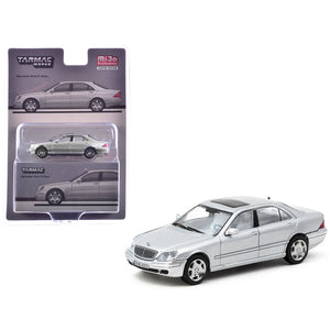 Mercedes-Benz S-Class Brilliant Silver Metallic "Global64" Series 1/64 Diecast Model by Tarmac Works