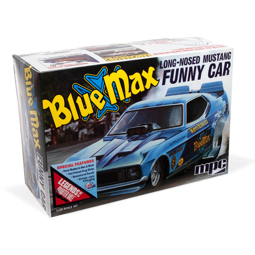 MPC Blue Max Long Nose Mustang Funny Car 1:25 Scale Model Kit