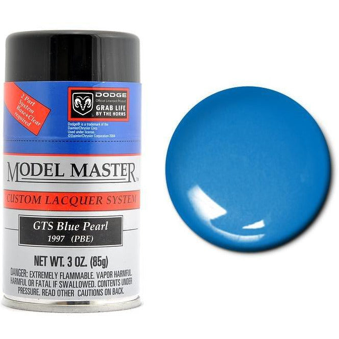Testors Auto Lacquer Spray Blue Pearl - Semi-Gloss