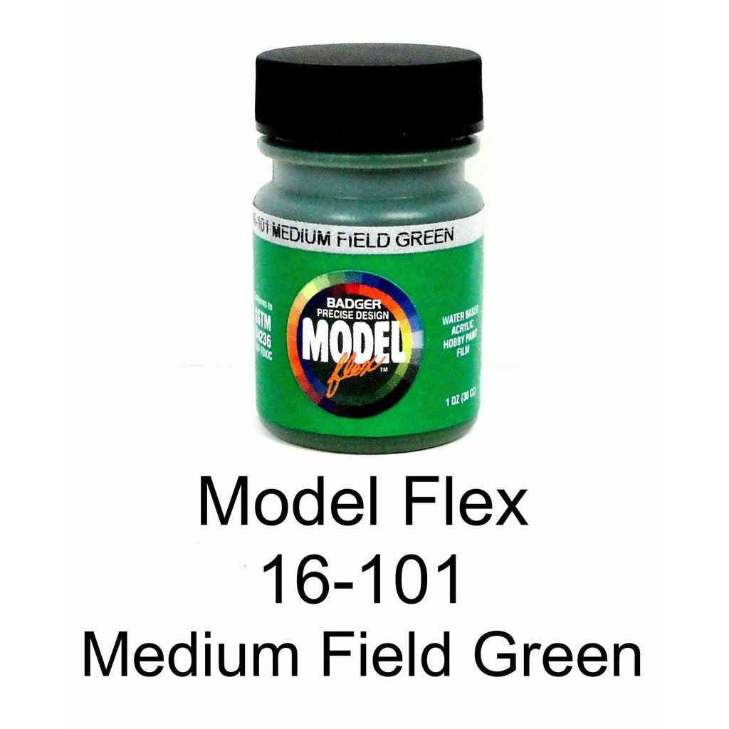 Badger Model Flex 16-101 Medium Field Green 1 Oz Acrylic Paint Bottle