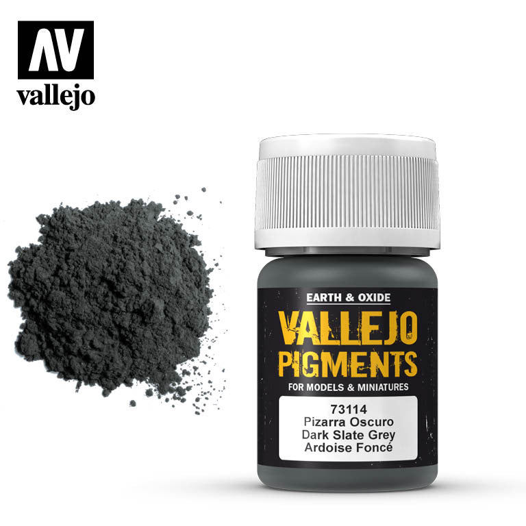 Vallejo Pigment Dark Slate Grey 73114 in 35 ml bottles