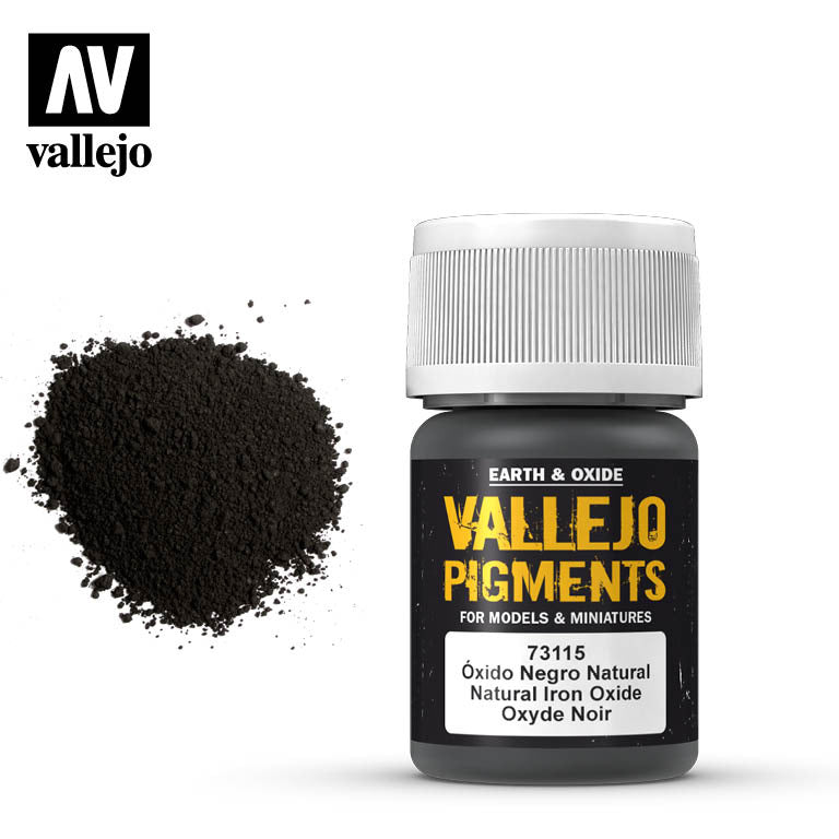 Vallejo Pigment Natural Iron Oxide 73115 in 35 ml bottles