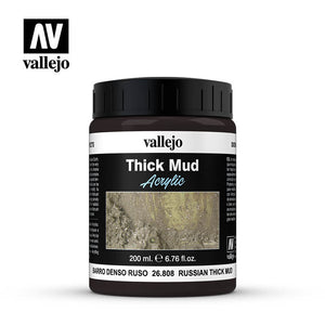 Vallejo Russian Thick Mud 26808 is a brown color with traces of vegetation