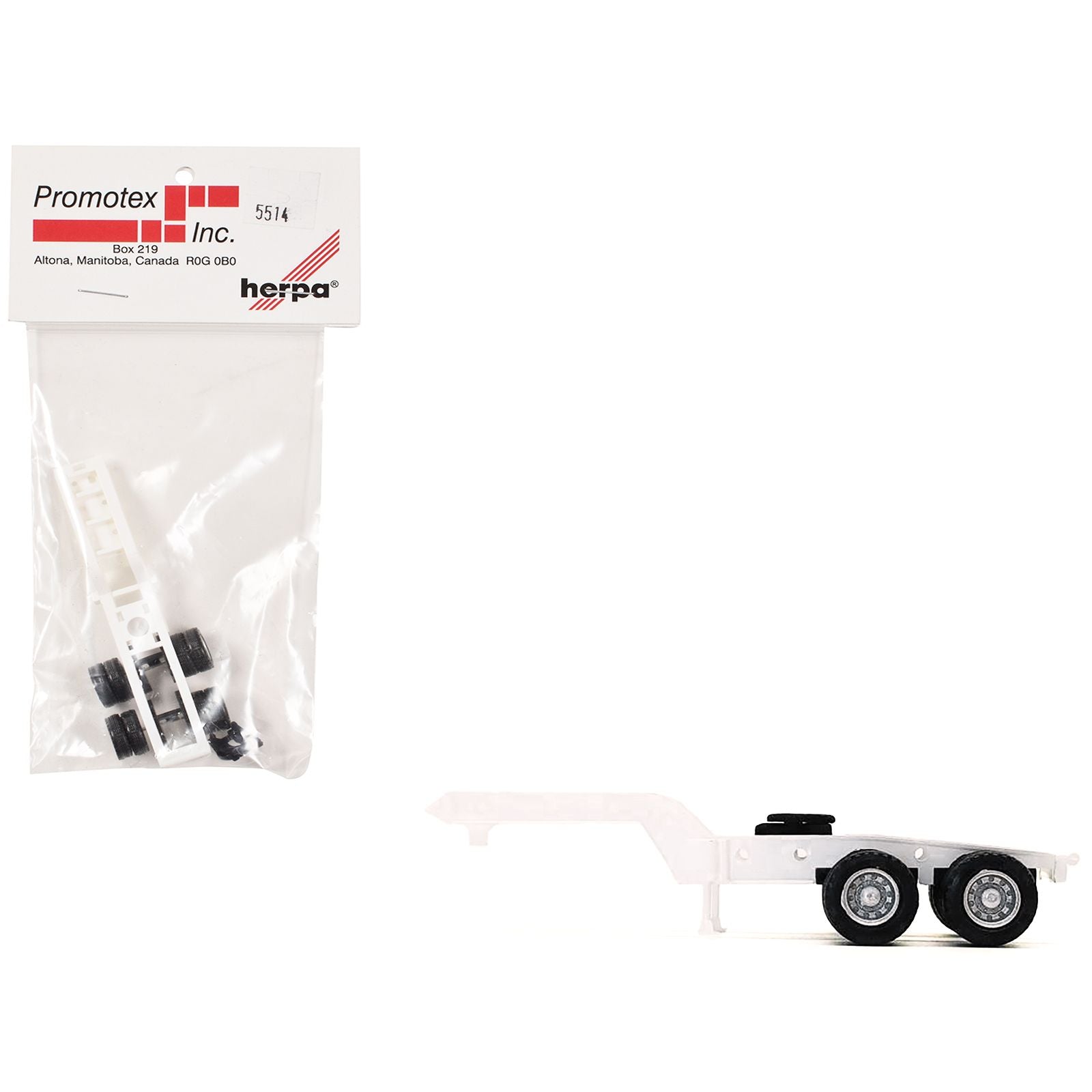 2-Axle Heavy Equipment Jeep White 1/87 (HO) Plastic Model by Promotex