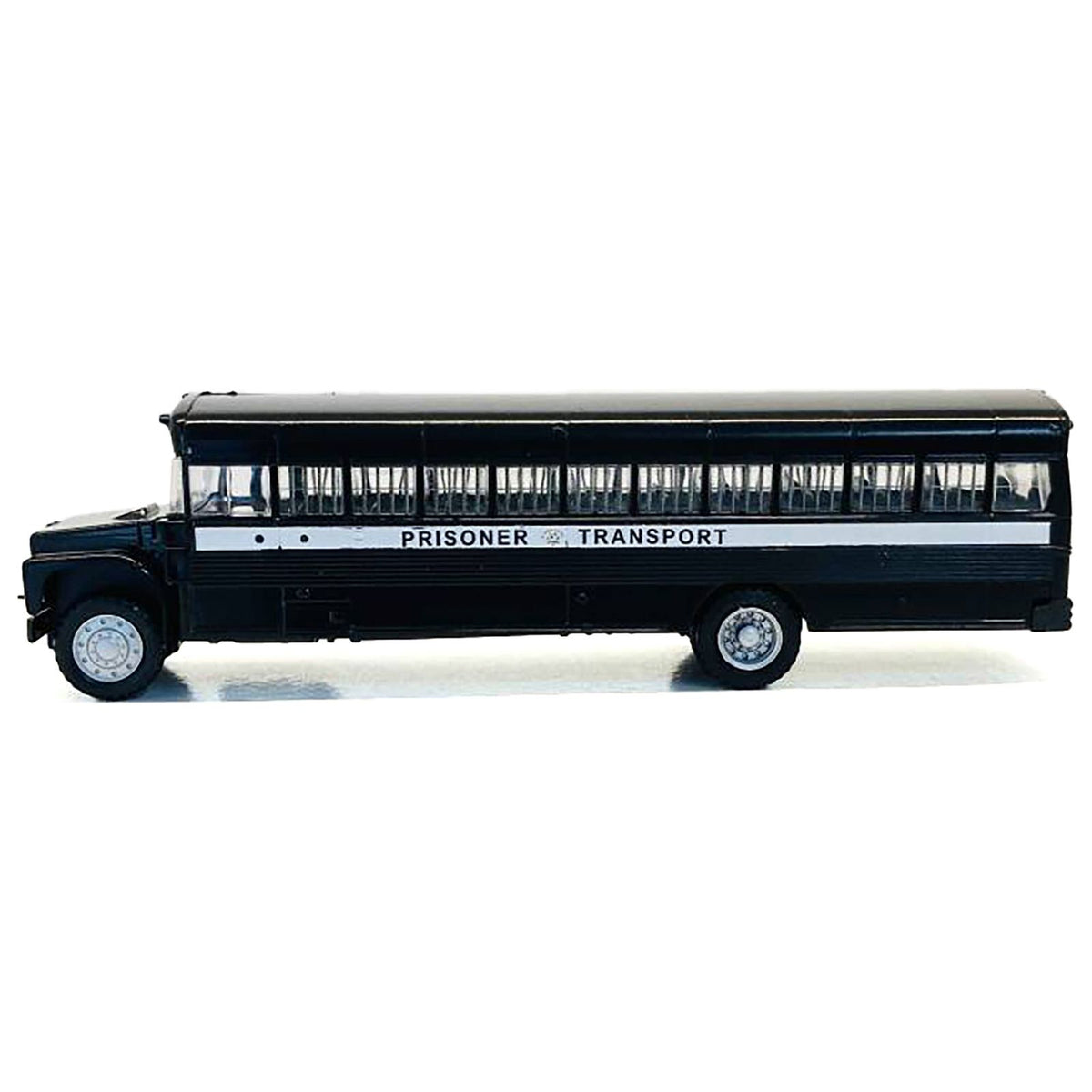 Prisoner Transport Bus Black 1/87 (HO) Plastic Model Car by Promotex