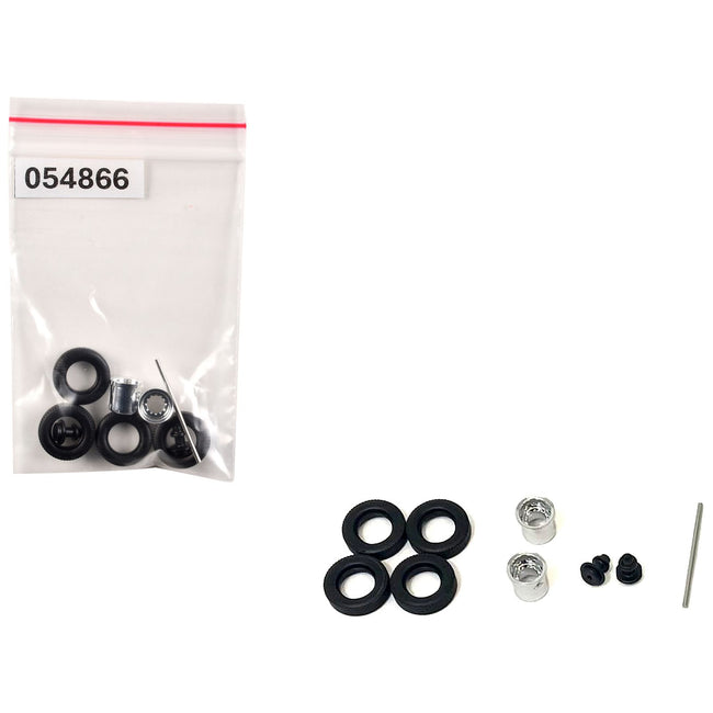 Rear Hypoid Wheelset Chrome 1/87 (HO) Plastic Model by Promotex