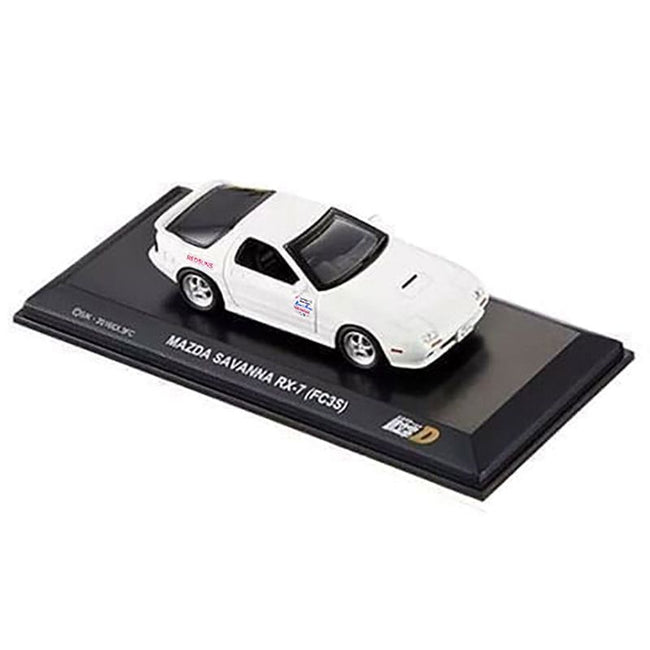 Mazda Savanna RX-7 (FC3S) RHD (Right Hand Drive) White "Initial D" Manga 1/64 Diecast Model Car by Kyosho