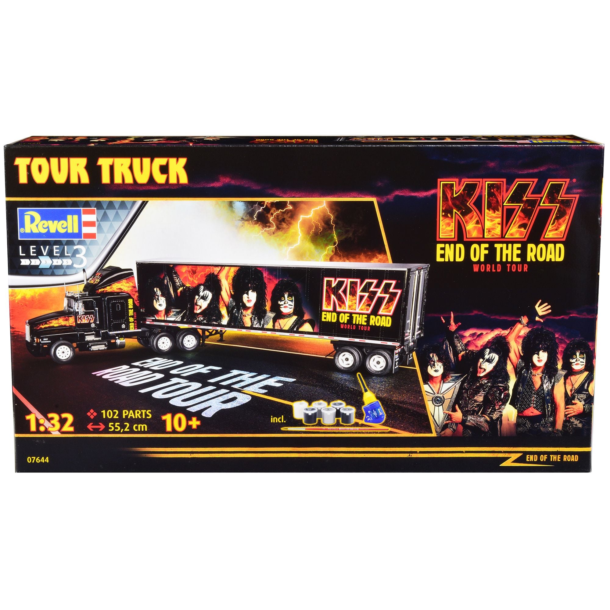Level 3 Model Kit Kenworth Tour Truck "KISS End of the Road World Tour" 1/32 Scale Model by Revell