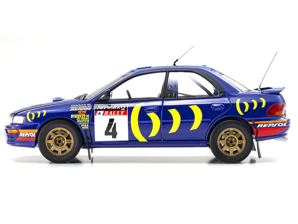 Subaru Impreza #4 Colin McRae - Derek Ringer Winner "RAC Rally" (1994) 1/18 Diecast Model Car by Kyosho