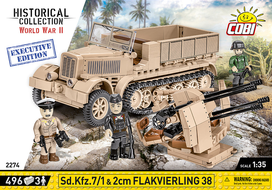 Cobi 496pcs HC WWII SD.KFZ.7/1&2CM Flakvierli