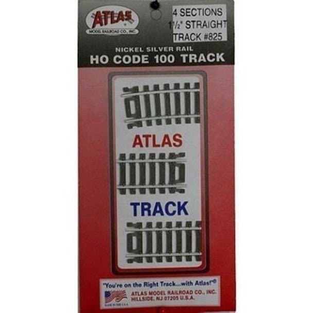 1 1/2" STRAIGHT TRACK - 4PC - Atlas Track - ModelCars.com