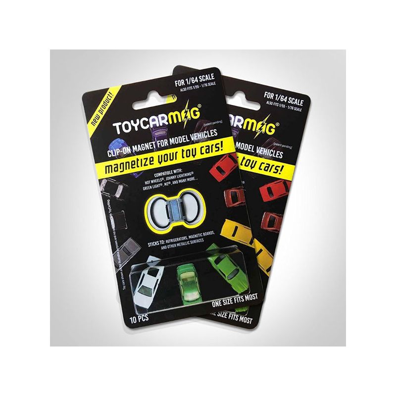 10 piece Clip - On Magnets Clip and Display for 1/64 - 1/55 - 1/76 Scale Model Cars by Toyscarmag - Toyscarmag - ModelCars.com