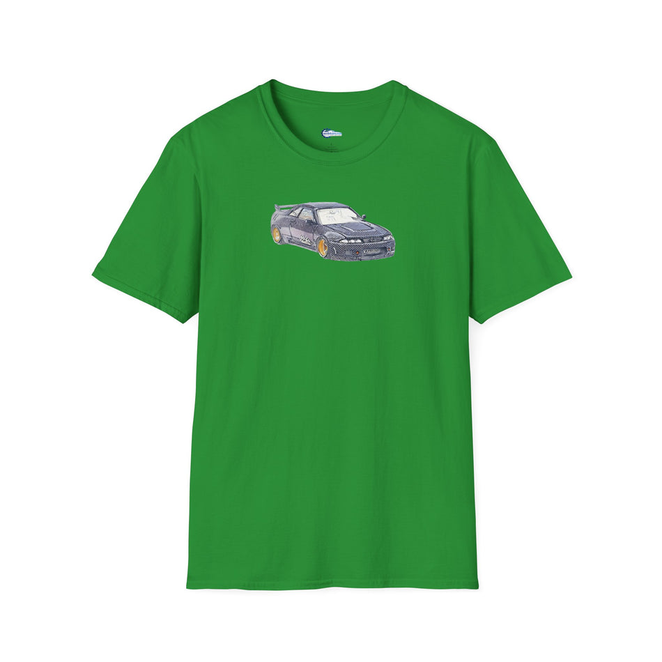Nissan Skyline R33 JDM Sketch Art Inspired T-Shirt, Car Enthusiast Clothing,