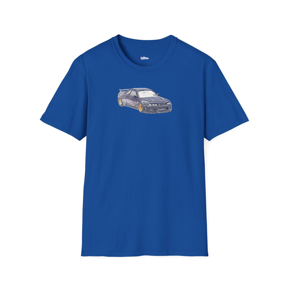 Nissan Skyline R33 JDM Sketch Art Inspired T-Shirt, Car Enthusiast Clothing,