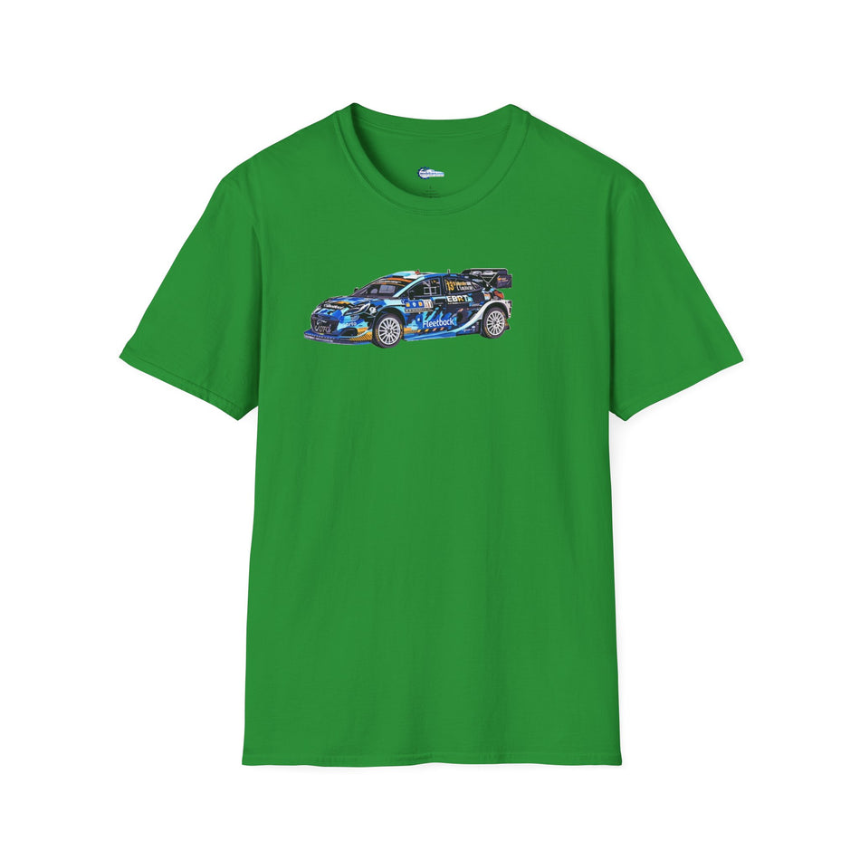 Vector Art Ford Puma Rally1 #13 Gregoire Munster - Louis Louka "Central European Rally" (2023) - Unisex T-Shirt