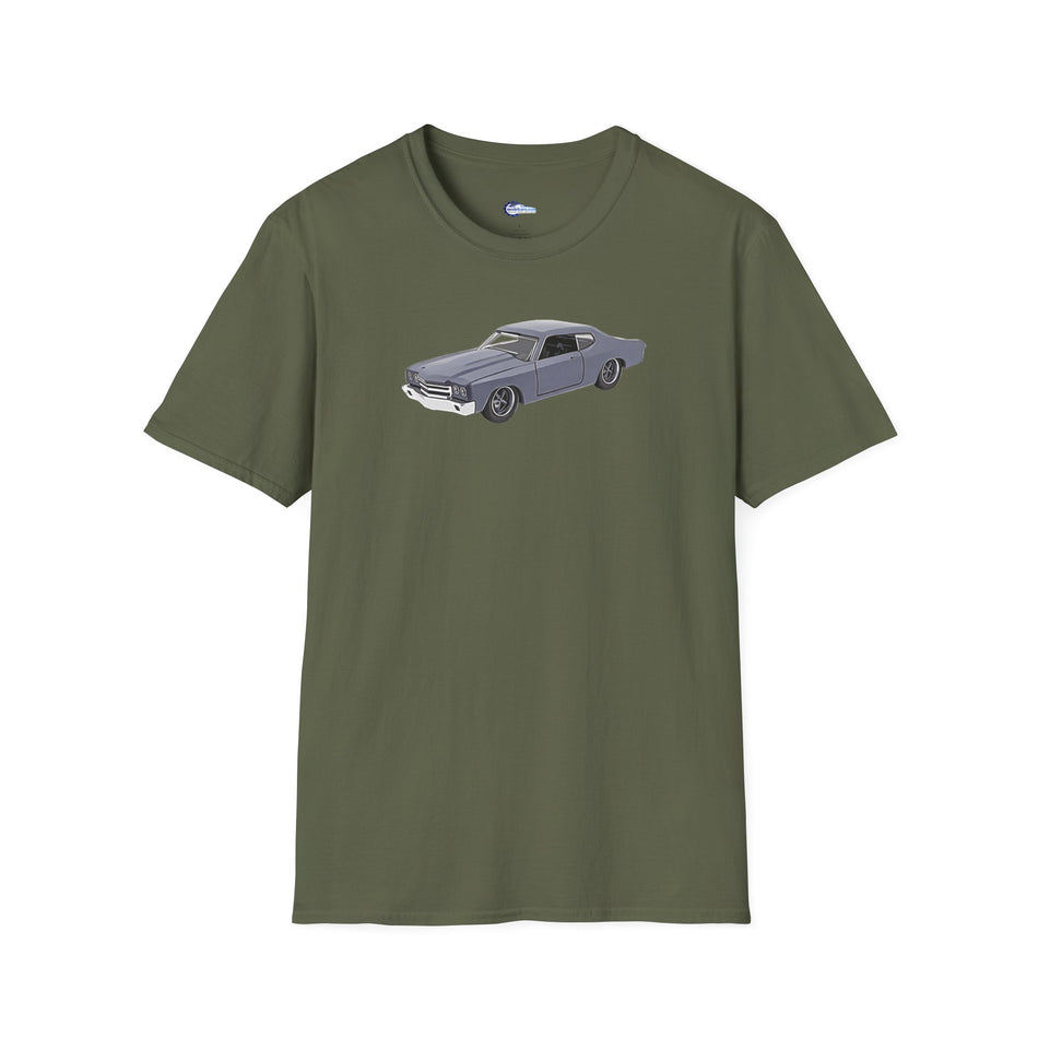 Chevrolet Chevelle SS Primer Grey Cartoon Styling - Fast and Furious Inspired T-Shirt - American Muscle