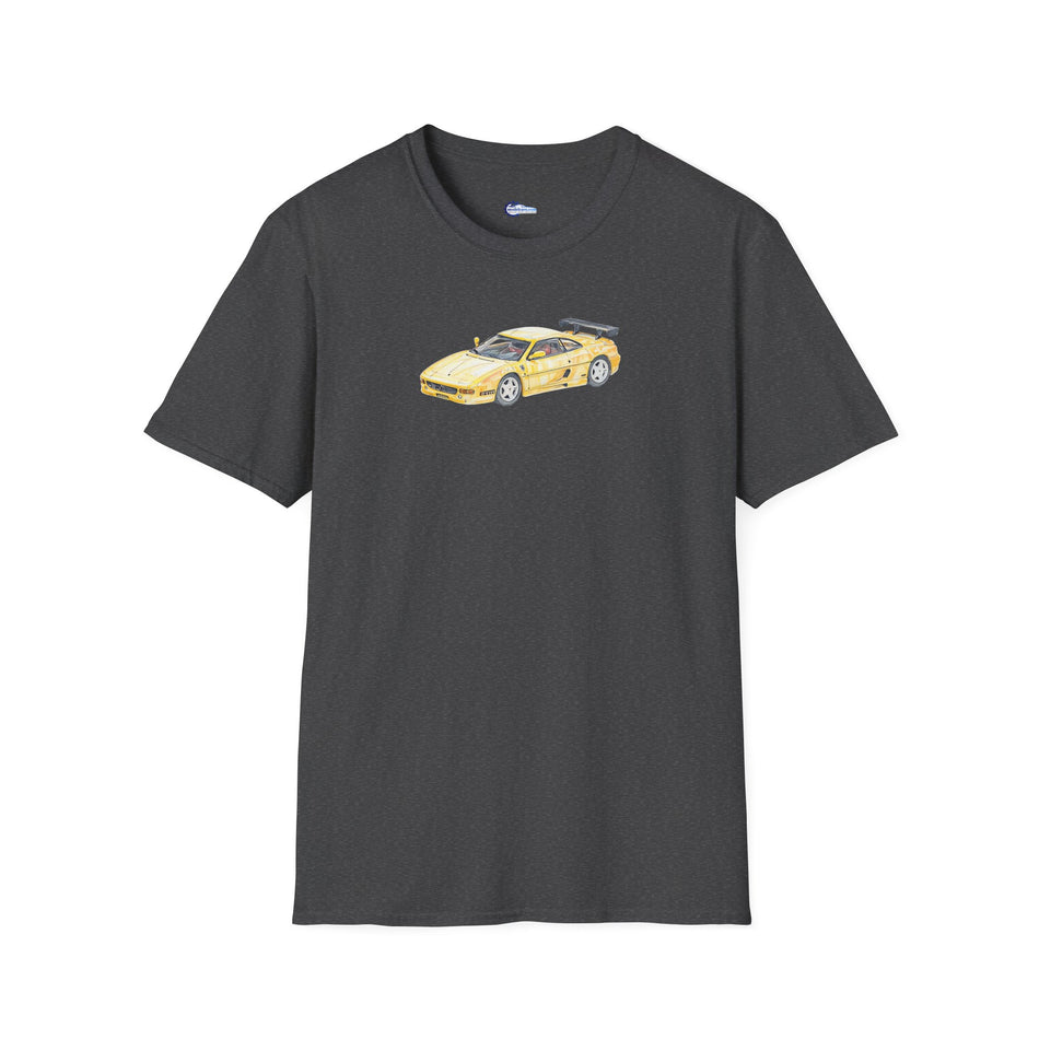 Sketch-Art Ferrari F355 Supercar Tee, Unisex Graphic Shirt, Car Enthusiast Gift,
