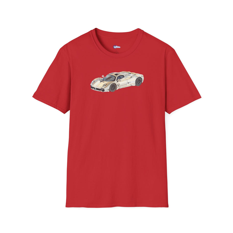Vintage Sketch Art Pagani Utopia Inspired T-Shirt, Supercar Car Tee, Classic