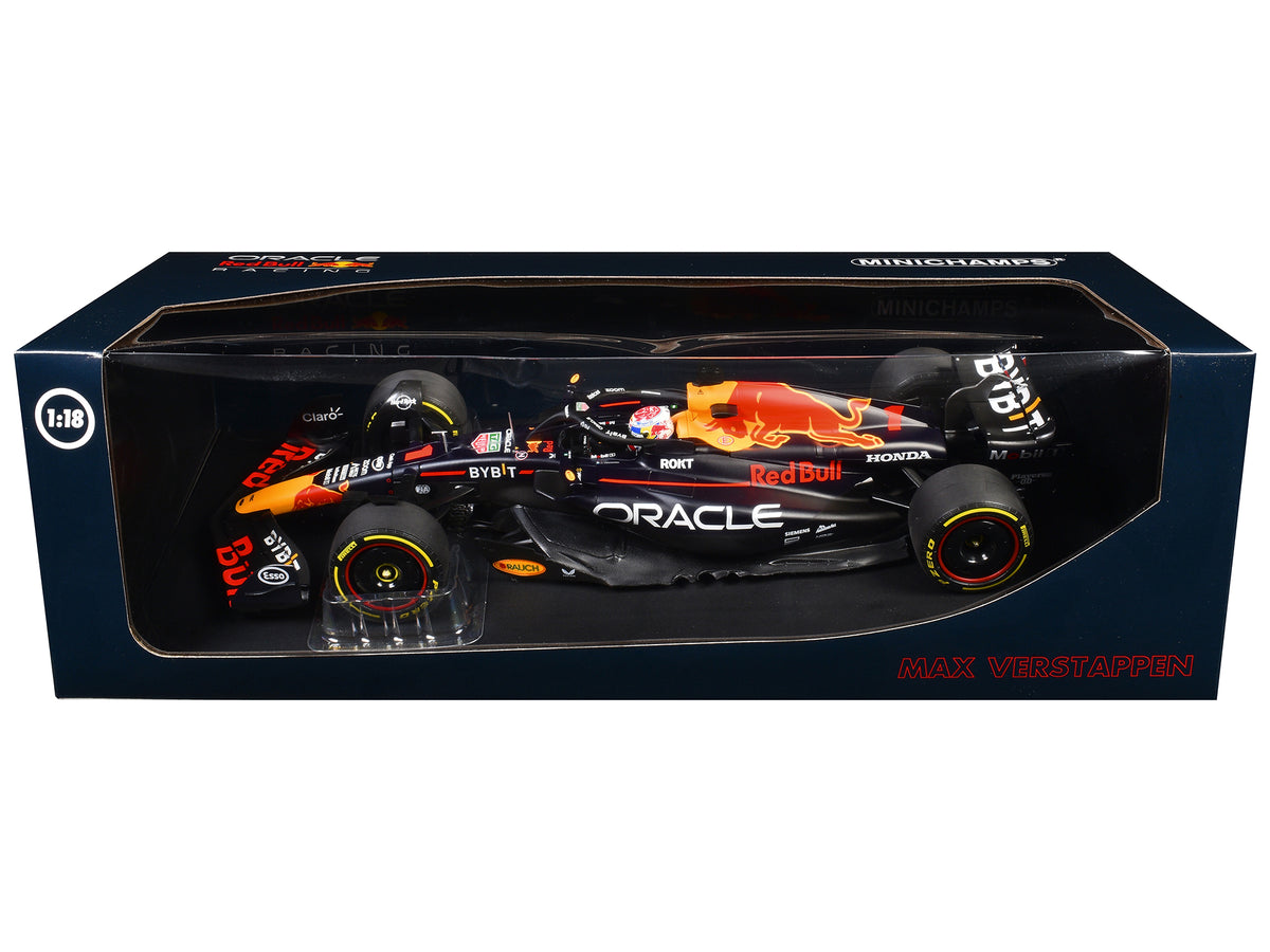 Red Bull Racing RB19 #1 Max Verstappen "Oracle" Winner F1 Formula One "Italian GP" (2023) with Driver Limited Edition to 160 pieces Worldwide 1/18 Diecast Model Car by Minichamps - view 3