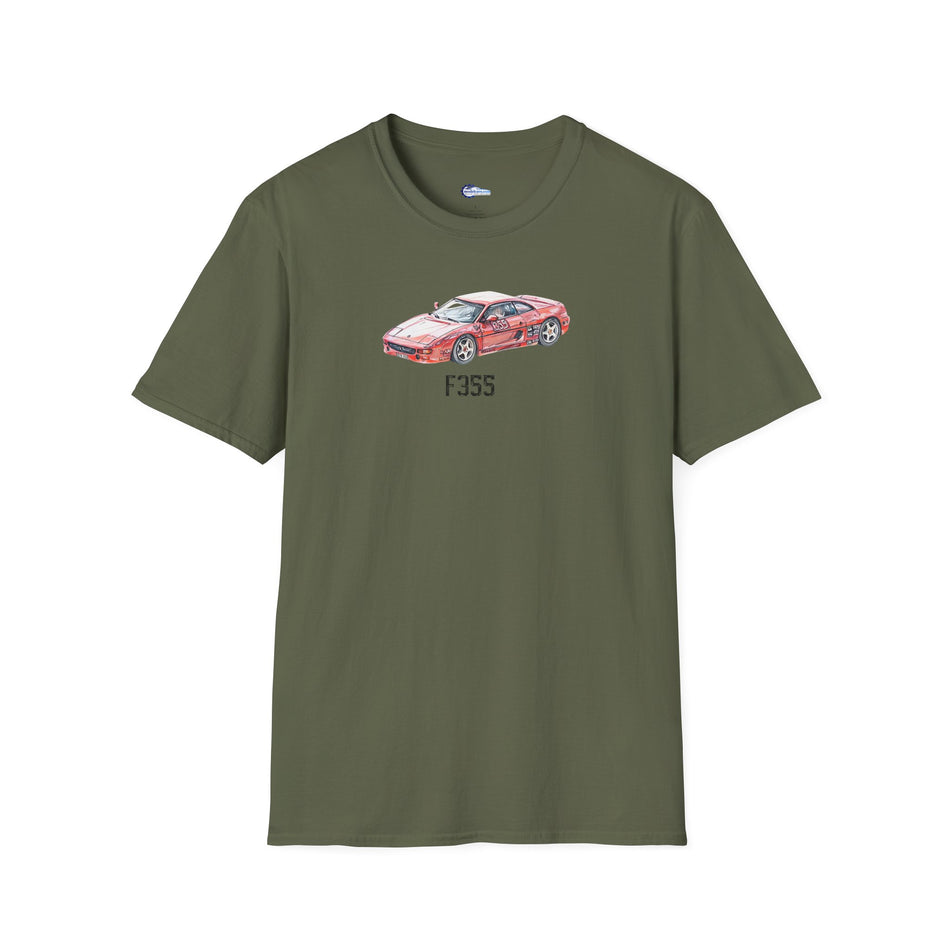 Ferrari F355 Supercar Sketch-Art Motorsport T-Shirt