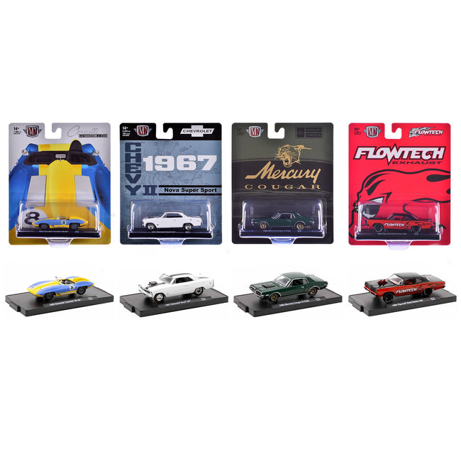 "Auto-Drivers" Set of 4 pieces in Blister Packs Release 116 Limited Edition to 7000 pieces Worldwide 1/64 Diecast Model Cars by M2 Machines