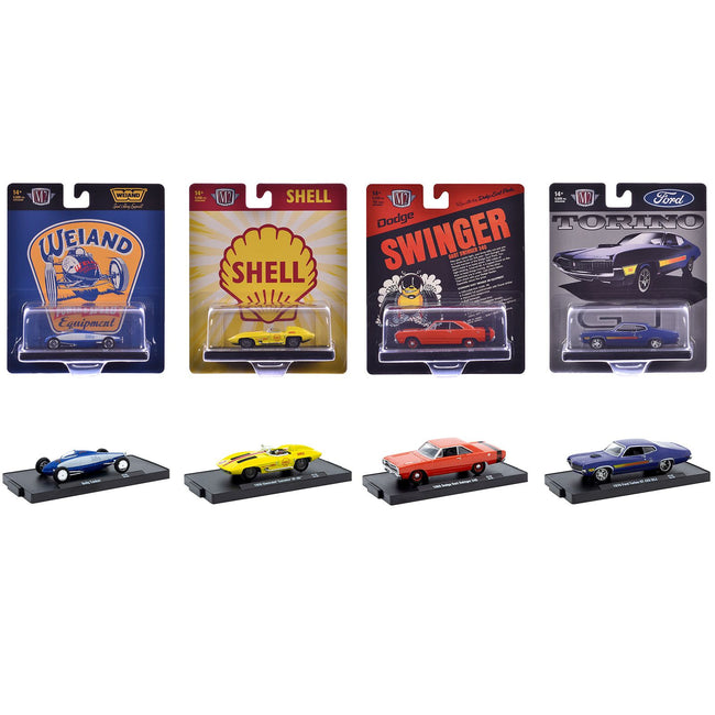 "Auto-Drivers" Set of 4 pieces in Blister Packs Release 126 Limited Edition to 9600 pieces Worldwide 1/64 Diecast Model Cars by M2 Machines