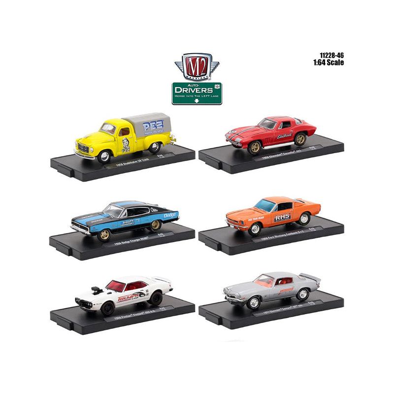 Drivers 6 Cars Set Release 46 In Blister Packs 1/64 Diecast Model Cars by M2 Machines