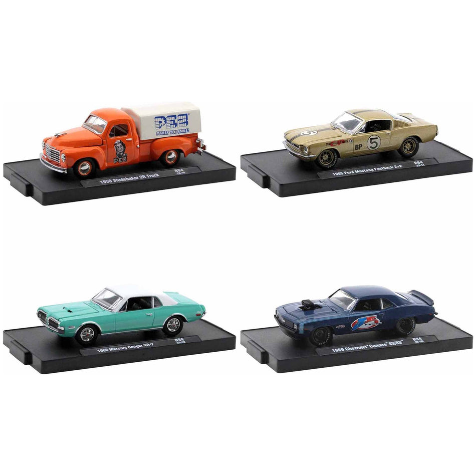 "Auto-Drivers" Set of 4 pieces in Blister Packs Release 94 Limited Edition to 9600 pieces Worldwide 1/64 Diecast Model Cars by M2 Machines