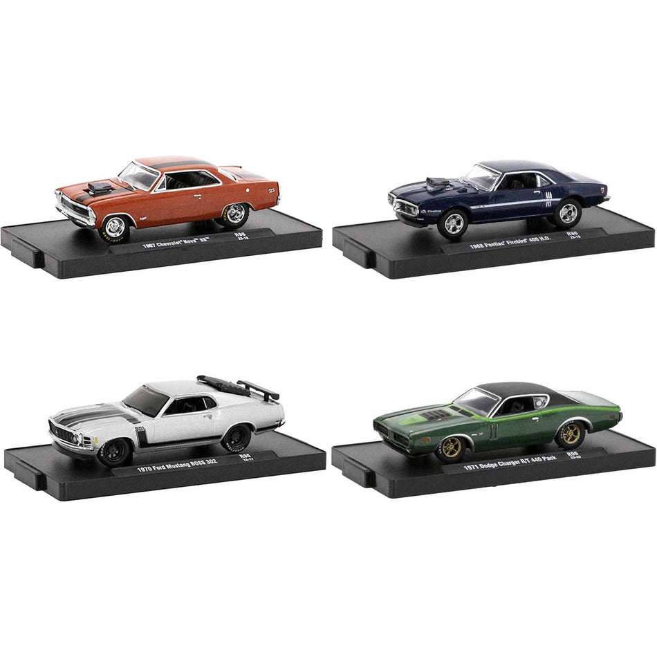 "Auto-Drivers" Set of 4 pieces in Blister Packs Release 96 Limited Edition to 9600 pieces Worldwide 1/64 Diecast Model Cars by M2 Machines