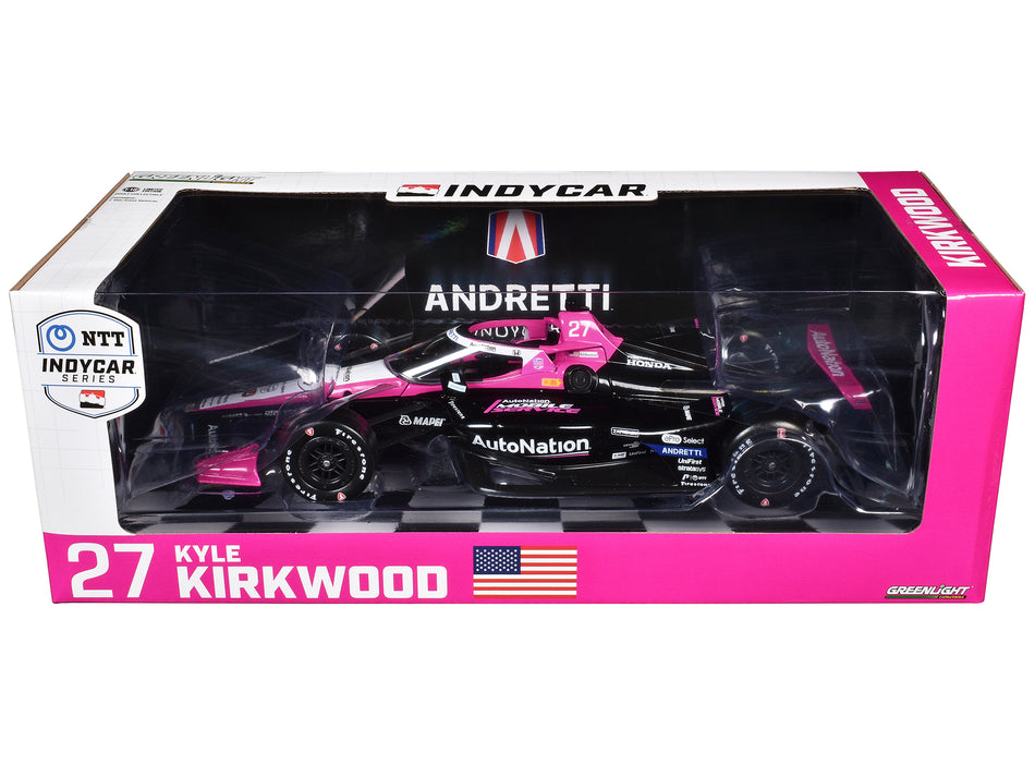 Dallara IndyCar #27 Kyle Kirkwood "AutoNation" Andretti Autosport "NTT IndyCar Series" (2024) 1/18 Diecast Model Car by Greenlight Diecast Greenlight