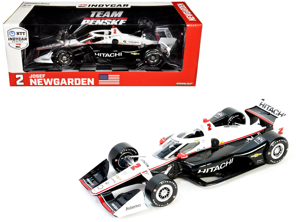 Dallara IndyCar #2 Josef Newgarden "Hitachi" Team Penske (Road Course Configuration) "NTT IndyCar Series" (2024) 1/18 Diecast Model Car by Greenlight