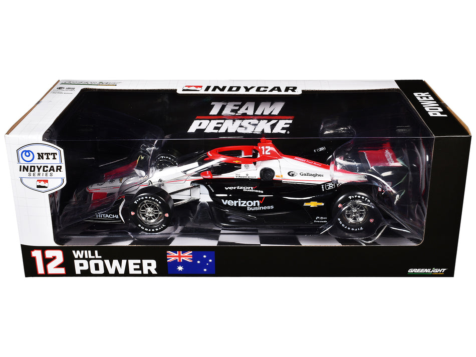 Dallara IndyCar #12 Will Power "Verizon" Team Penske (Road Course Configuration) "NTT IndyCar Series" (2024) 1/18 Diecast Model Car by Greenlight Diecast Greenlight